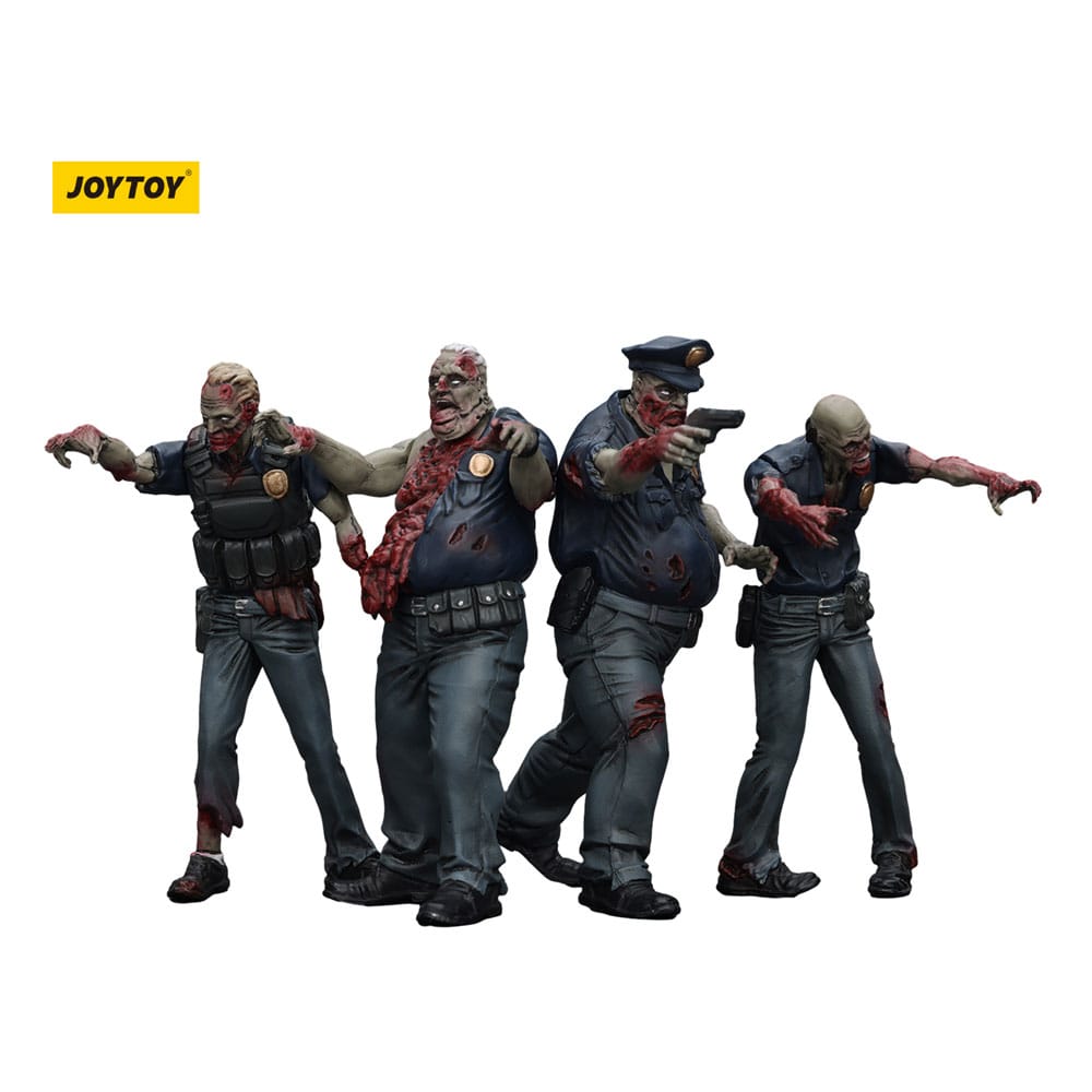Zombie Dark Source Actionfiguren 4er-Pack Police (Male) 8 cm