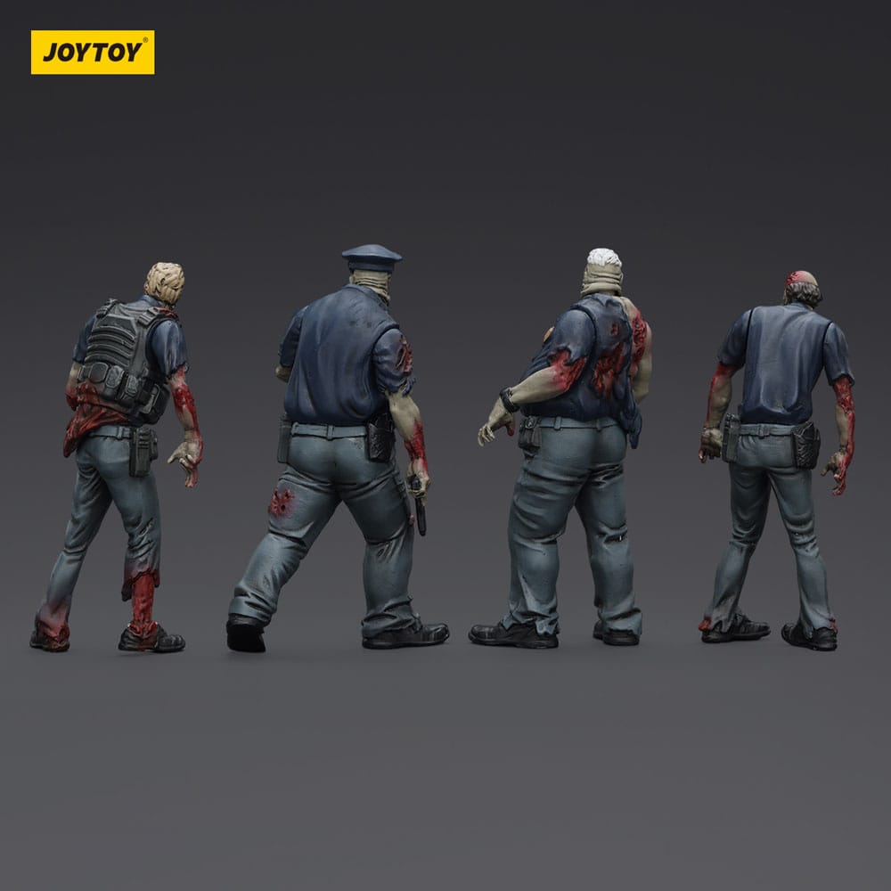 Zombie Dark Source Actionfiguren 4er-Pack Police (Male) 8 cm