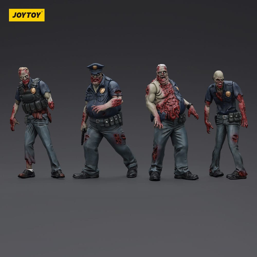 Zombie Dark Source Actionfiguren 4er-Pack Police (Male) 8 cm