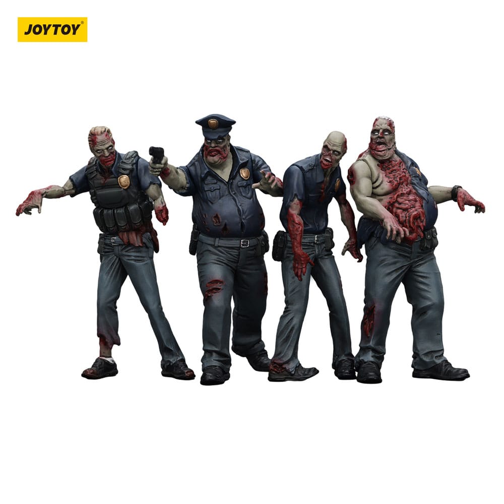 Zombie Dark Source Actionfiguren 4er-Pack Police (Male) 8 cm