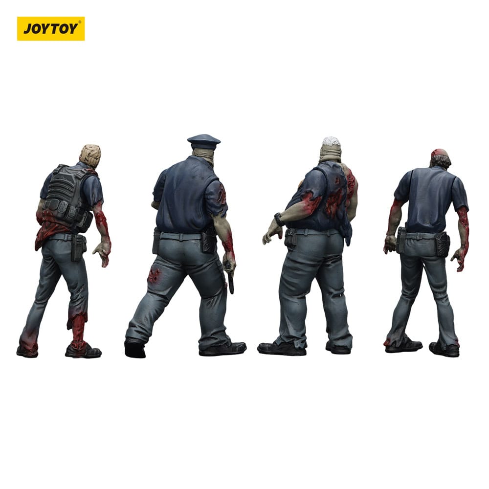 Zombie Dark Source Actionfiguren 4er-Pack Police (Male) 8 cm