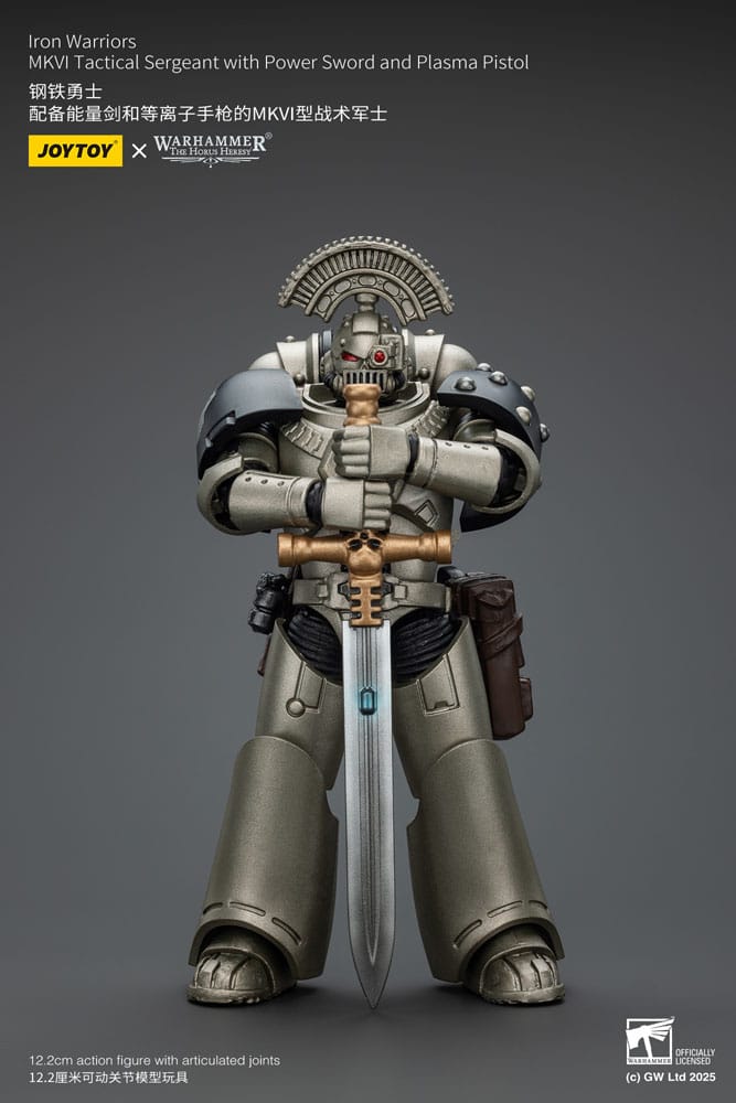 Warhammer The Horus Heresy Actionfigur 1/18 lron Warriors MKVI Tactical Sergeant with Power Sword and Plasma Pistol 12 cm