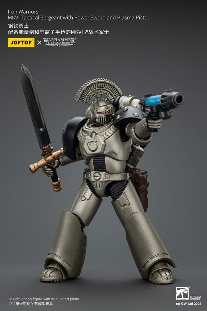Warhammer The Horus Heresy Actionfigur 1/18 lron Warriors MKVI Tactical Sergeant with Power Sword and Plasma Pistol 12 cm