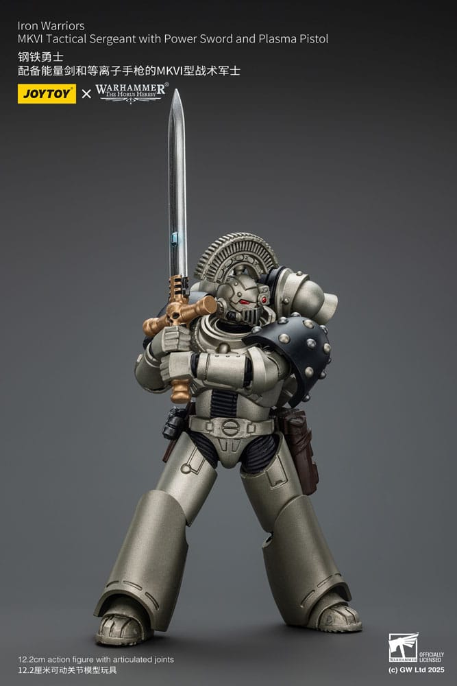 Warhammer The Horus Heresy Actionfigur 1/18 lron Warriors MKVI Tactical Sergeant with Power Sword and Plasma Pistol 12 cm