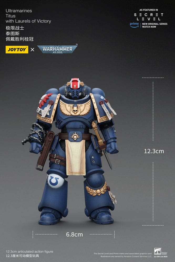 Warhammer 40,000 Actionfigur Ultramarines Titus with Laurels of Victory 13 cm