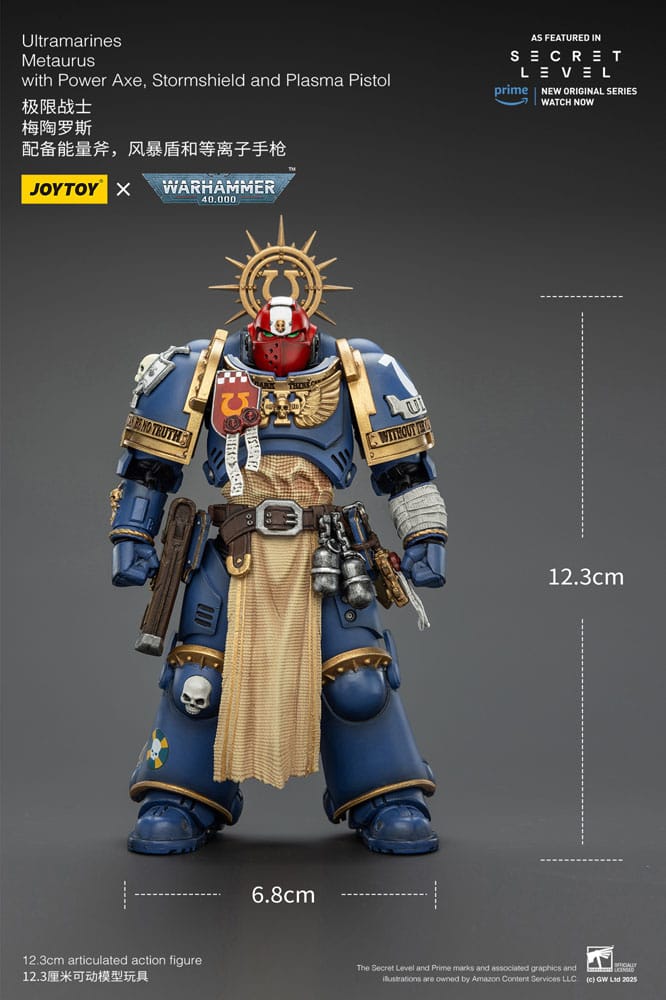 Warhammer 40,000 Actionfigur Ultramarines Metaurus with Power Axe, Stormshield and Plasma Pistol 13 cm
