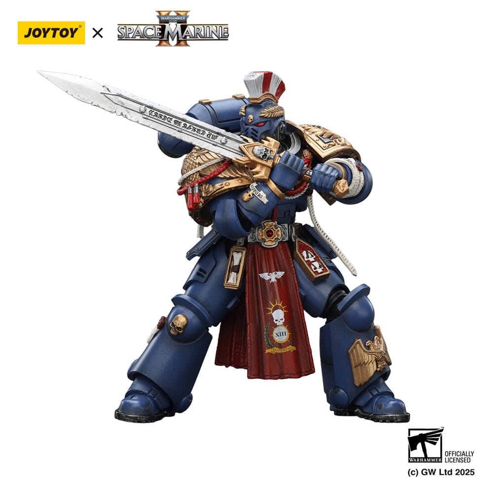 Warhammer 40,000: Space Marine 2 Actionfigur Ultramarines Relic Primus Armourwith Plasma Pistol and Combat Blade 13 cm