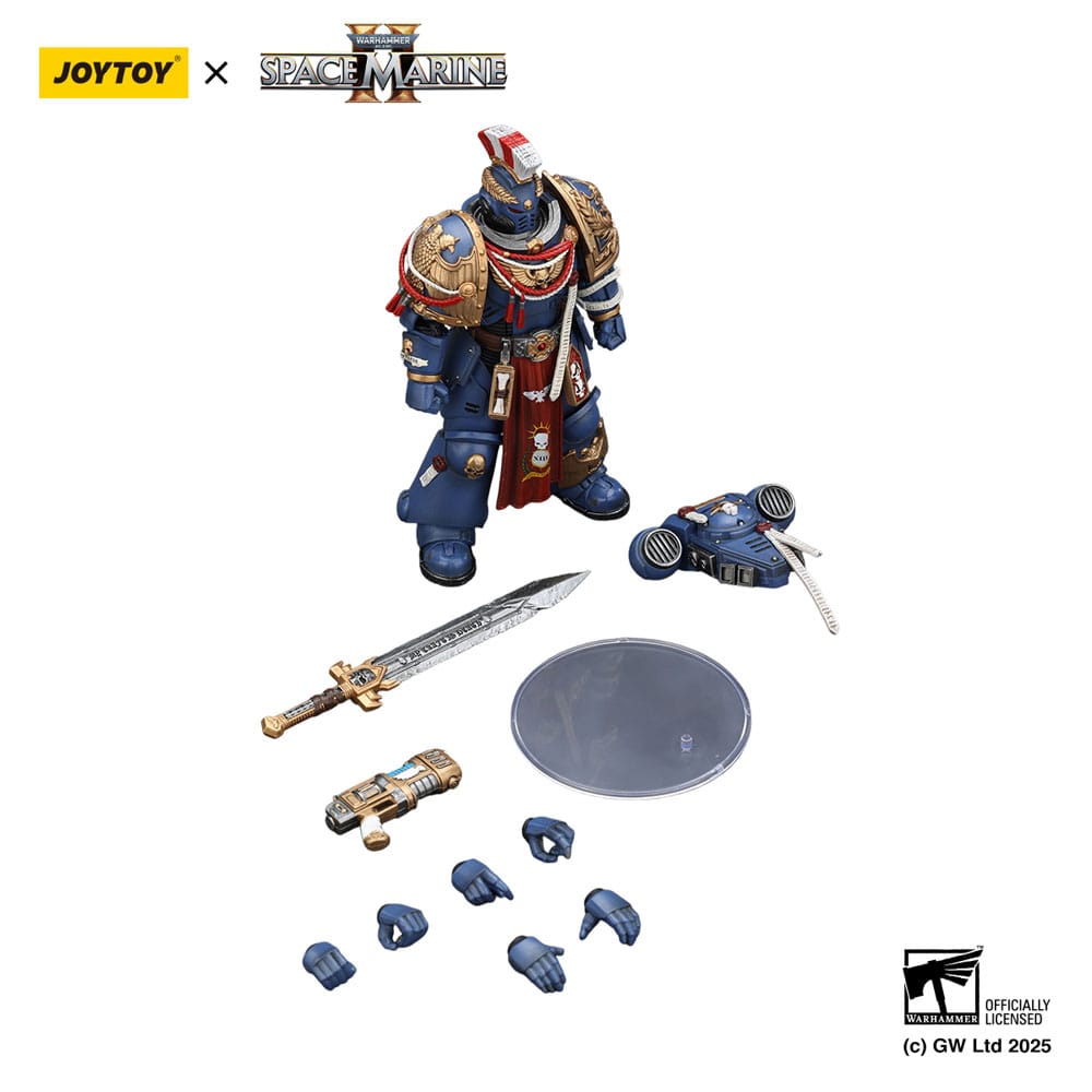 Warhammer 40,000: Space Marine 2 Actionfigur Ultramarines Relic Primus Armourwith Plasma Pistol and Combat Blade 13 cm