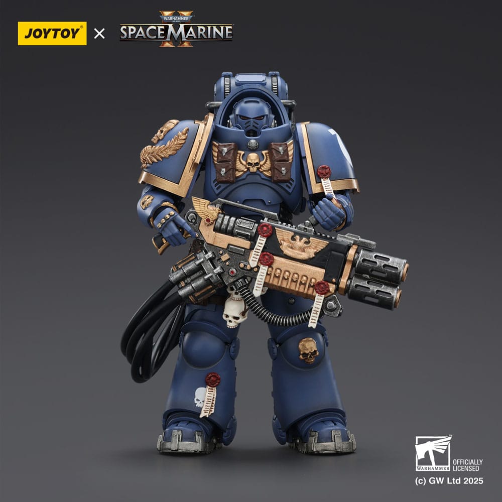 Warhammer 40,000: Space Marine 2 Actionfigur Ultramarines Heavy Artificer Armor with Relic Multi-Melta 13 cm
