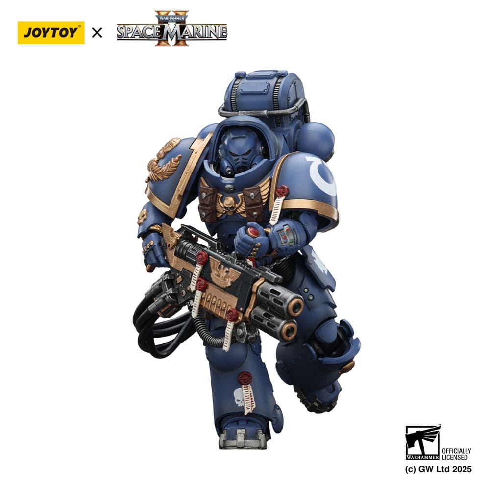 Warhammer 40,000: Space Marine 2 Actionfigur Ultramarines Heavy Artificer Armor with Relic Multi-Melta 13 cm