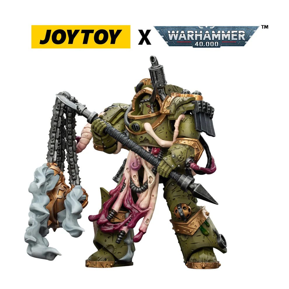 Warhammer 40,000 Actionfigur Death Guard Blightlord Terminator 2 with Flail of Corruption 14 cm