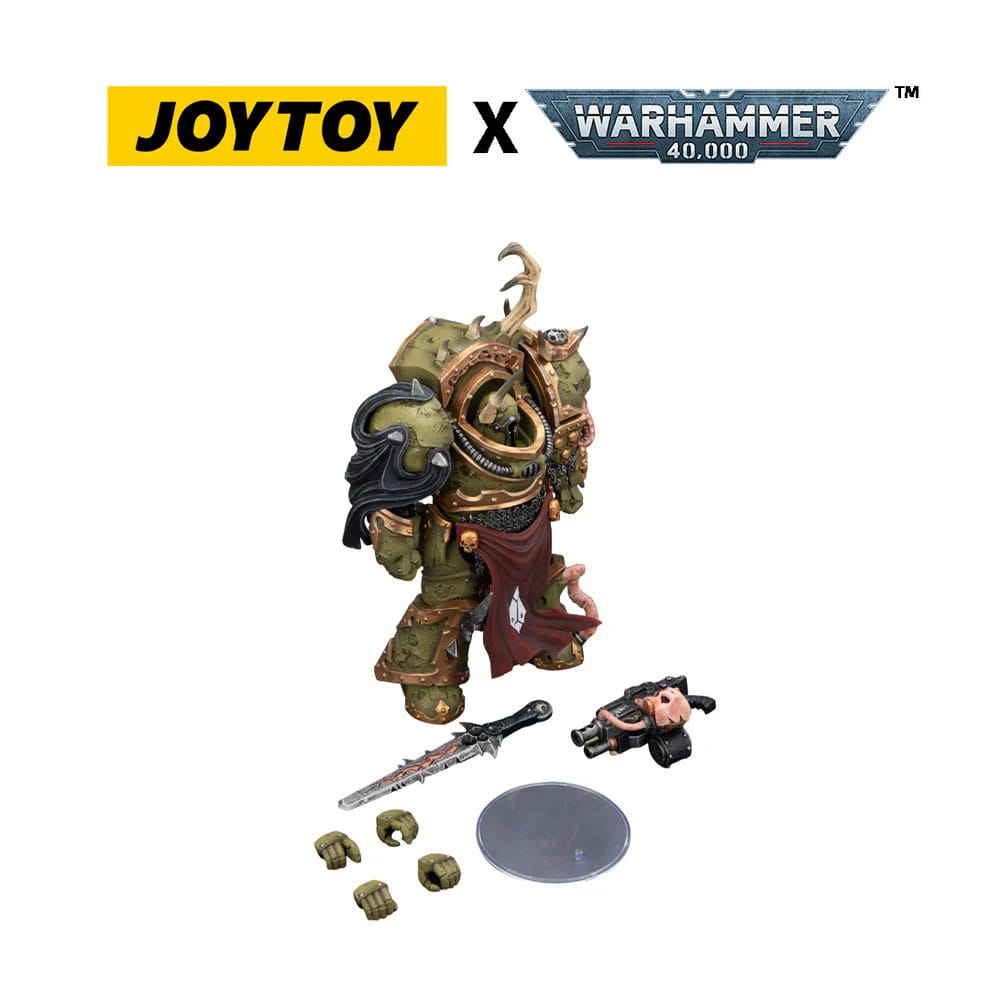 Warhammer 40,000 Actionfigur Death Guard Blightlord Terminator 3 with Combi-bolter and Bubotic Blade 14 cm