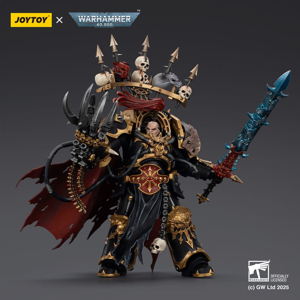 Warhammer 40,000 Actionfigur Black Legion Abaddon the Despoiler with Drach'nyen and the Talo 16 cm