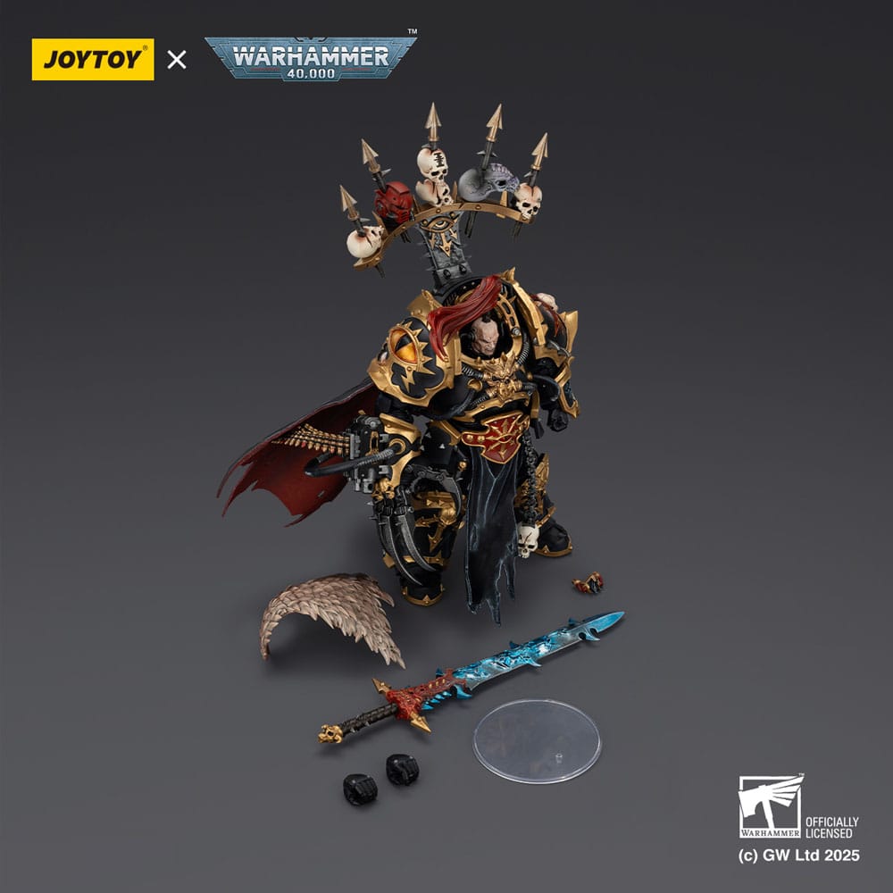 Warhammer 40,000 Actionfigur Black Legion Abaddon the Despoiler with Drach'nyen and the Talo 16 cm