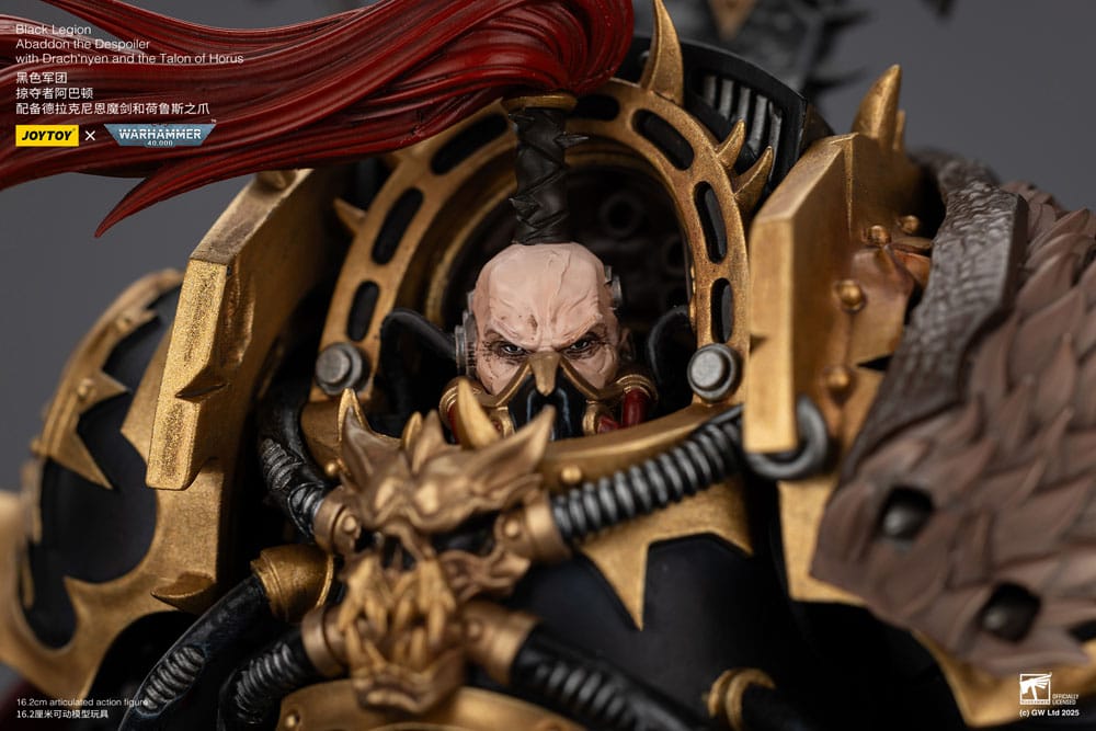 Warhammer 40,000 Actionfigur Black Legion Abaddon the Despoiler with Drach'nyen and the Talo 16 cm