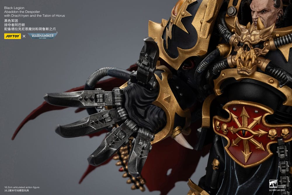 Warhammer 40,000 Actionfigur Black Legion Abaddon the Despoiler with Drach'nyen and the Talo 16 cm