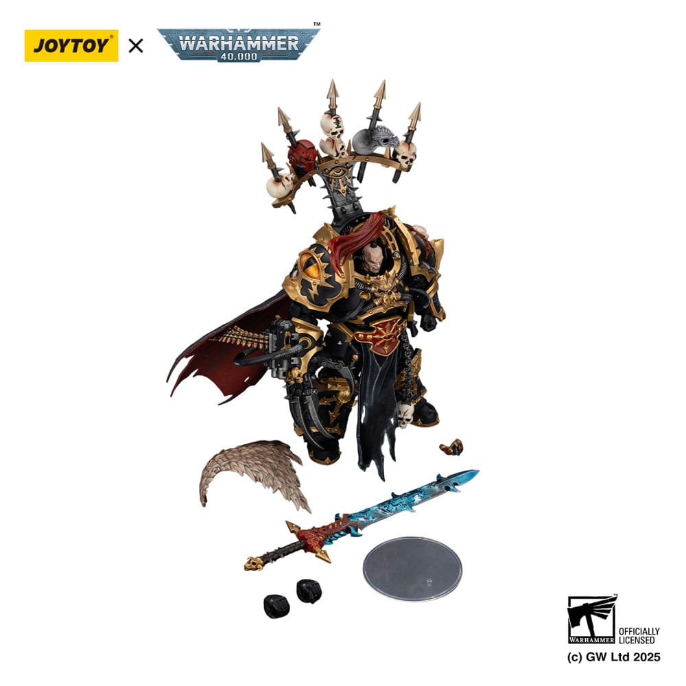 Warhammer 40,000 Actionfigur Black Legion Abaddon the Despoiler with Drach'nyen and the Talo 16 cm