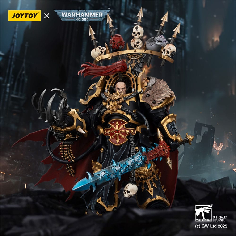 Warhammer 40,000 Actionfigur Black Legion Abaddon the Despoiler with Drach'nyen and the Talo 16 cm