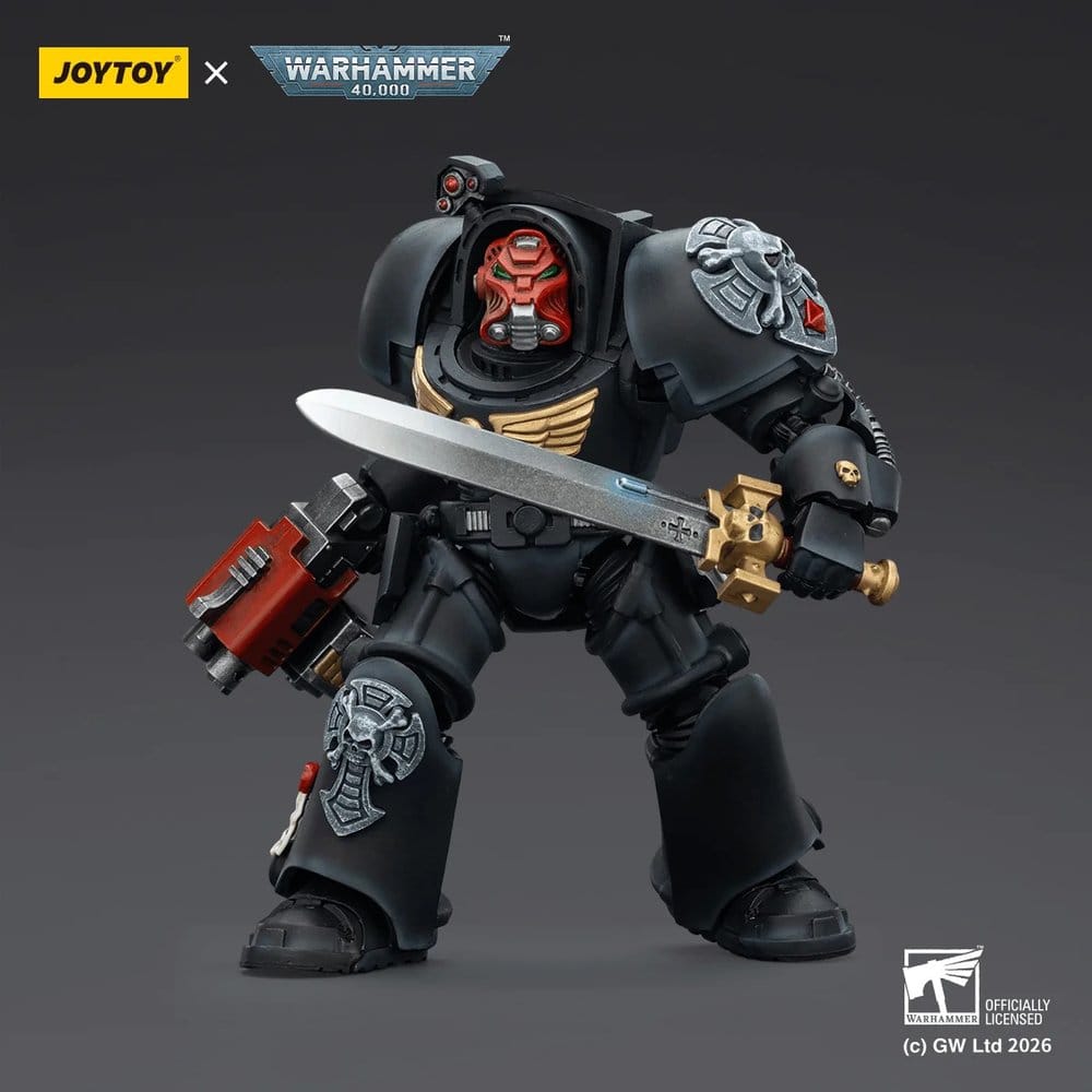 Warhammer 40,000 Actionfigur Black Templars Terminator 1 with Power Sword and Storm Bolter 14 cm