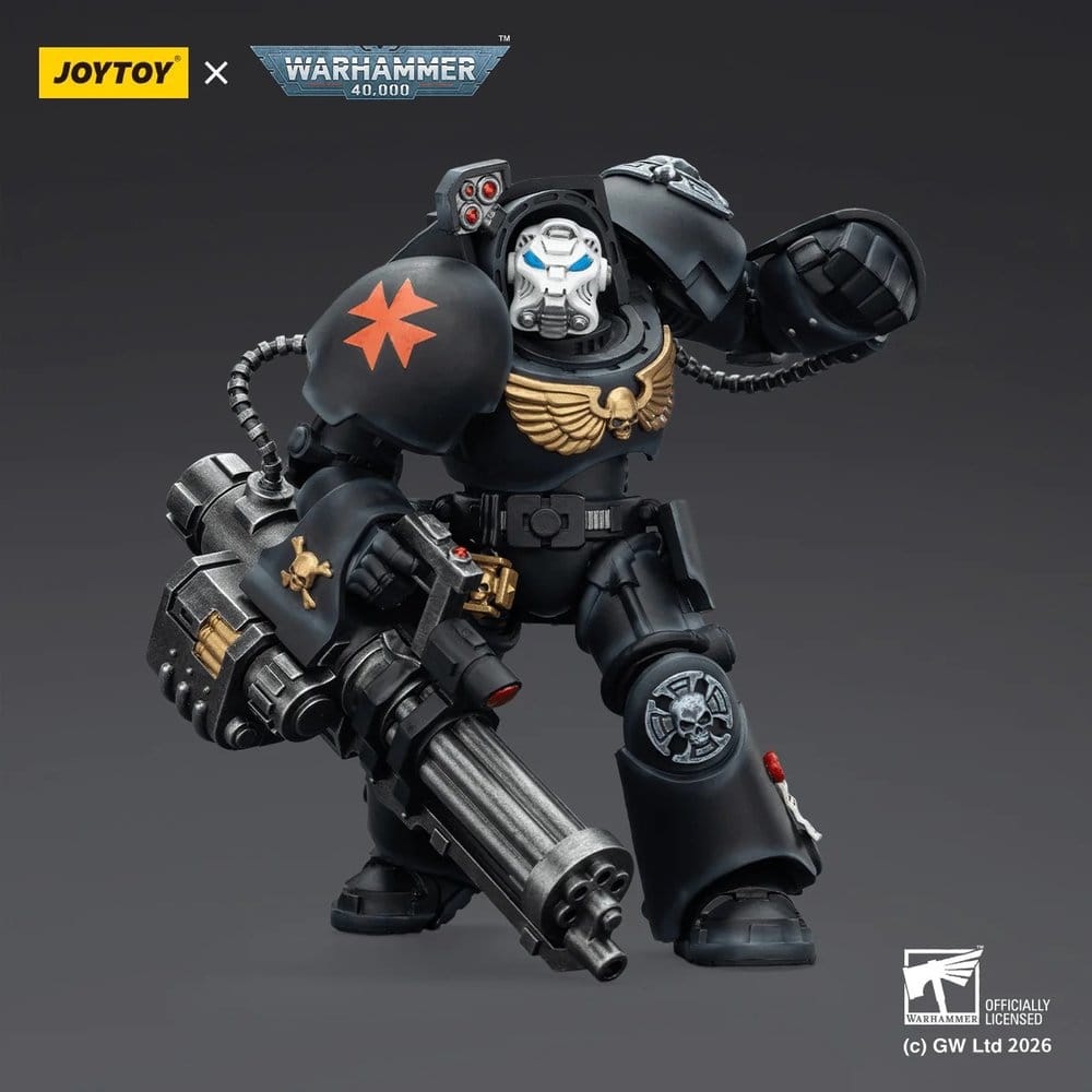 Warhammer 40,000 Actionfigur Black Templars Terminator 3 with Power Fist and Assault Cannon 14 cm