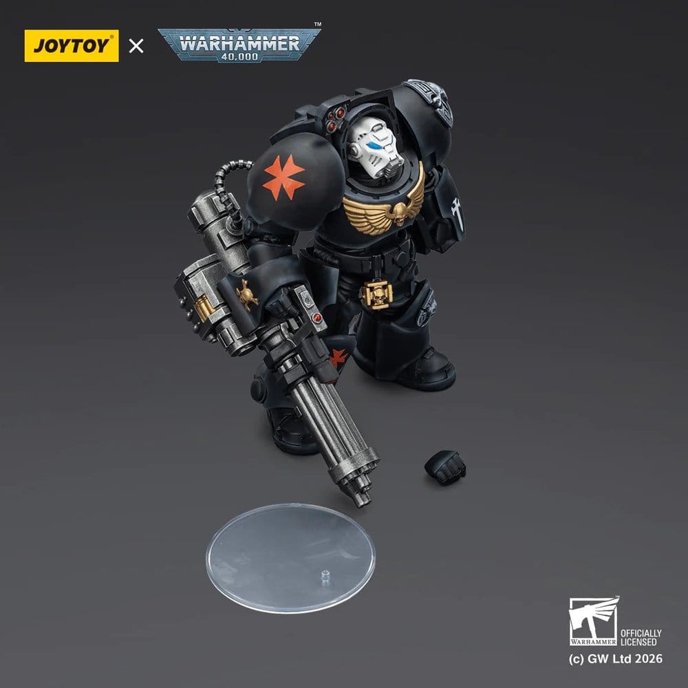 Warhammer 40,000 Actionfigur Black Templars Terminator 3 with Power Fist and Assault Cannon 14 cm