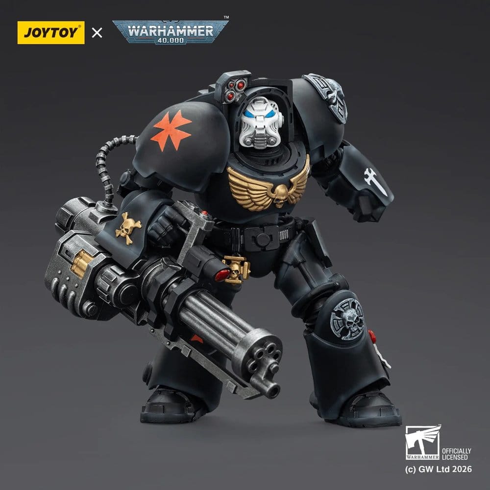 Warhammer 40,000 Actionfigur Black Templars Terminator 3 with Power Fist and Assault Cannon 14 cm