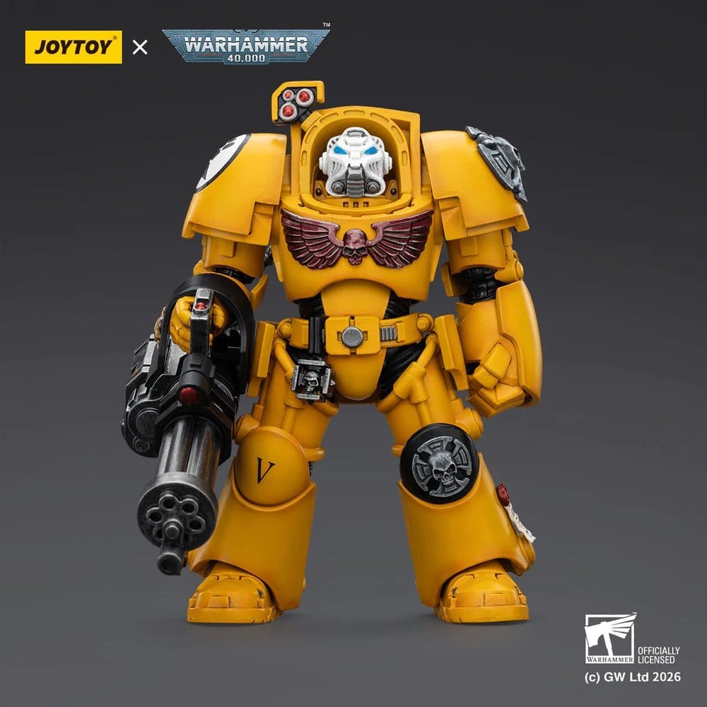 Warhammer 40,000 Actionfigur Imperial Fists Terminator 3 with Power Fist and Assault Cannon 14 cm