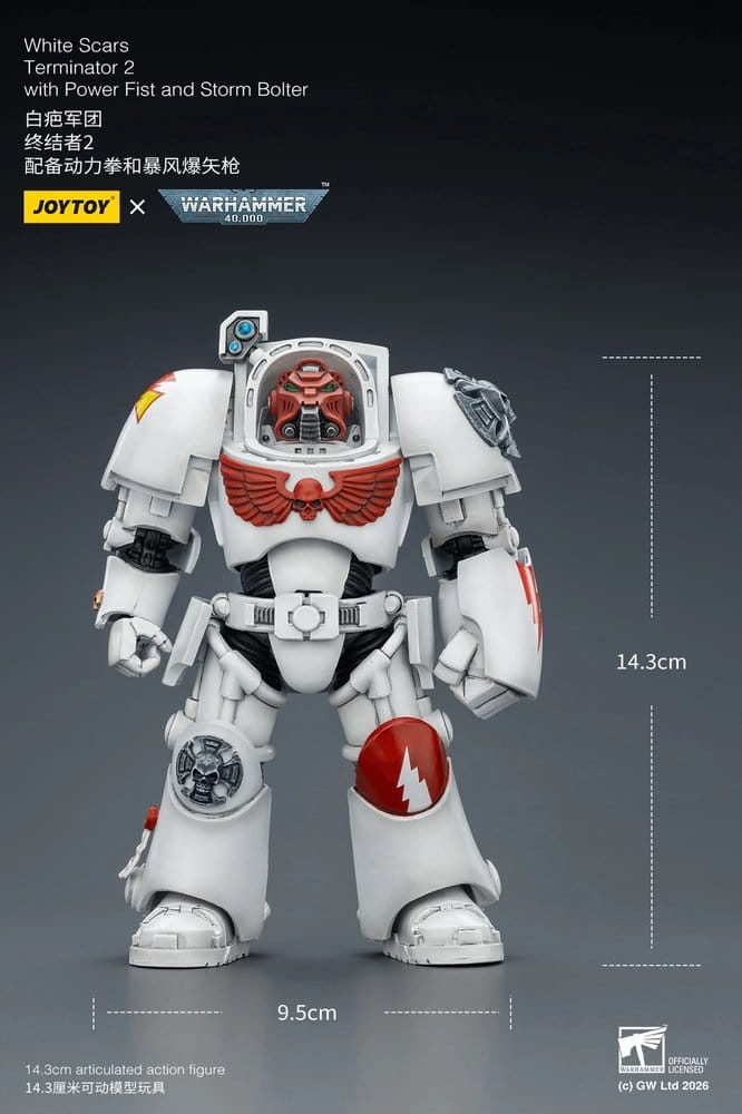 Warhammer 40,000 Actionfigur White Scars Terminator 2 with Power Fist and Storm Bolter 14 cm