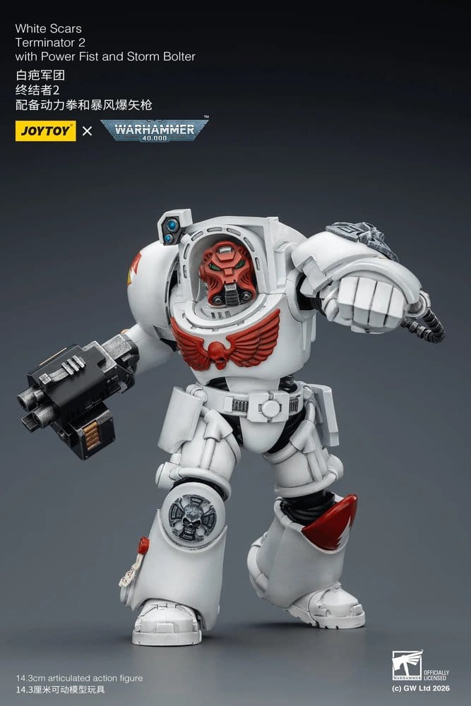 Warhammer 40,000 Actionfigur White Scars Terminator 2 with Power Fist and Storm Bolter 14 cm