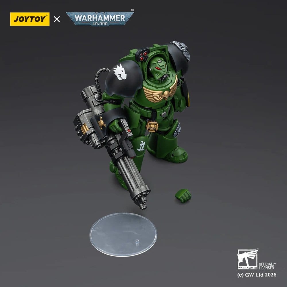 Warhammer 40,000 Actionfigur Salamanders Terminator 3 with Power Fist and Assault Cannon 14 cm