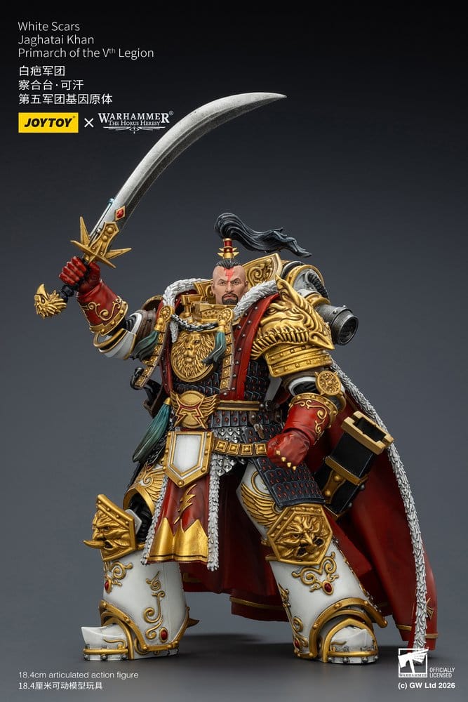 Warhammer The Horus Heresy Actionfigur White Scars Jaghatai Khan Primarch of the Vth Legion 19 cm