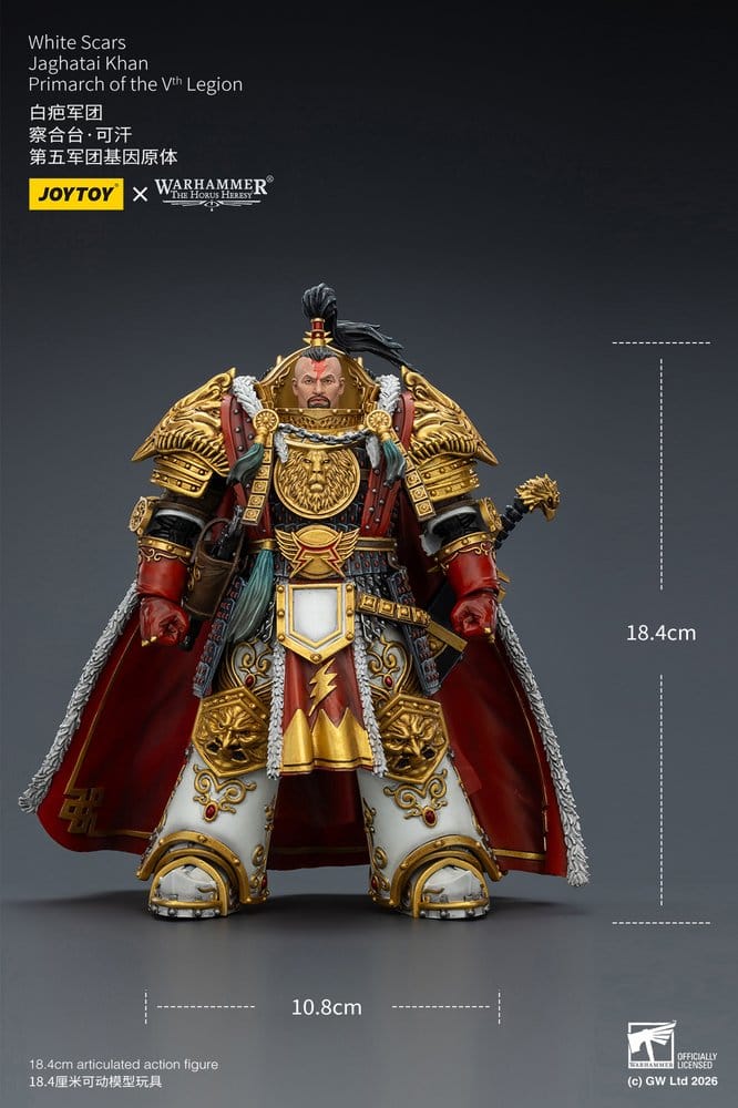 Warhammer The Horus Heresy Actionfigur White Scars Jaghatai Khan Primarch of the Vth Legion 19 cm