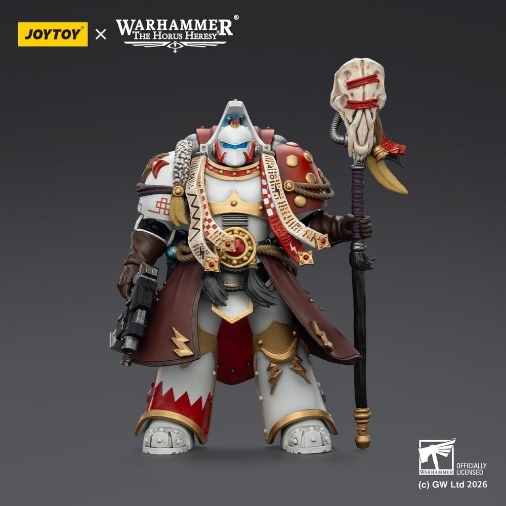 Warhammer 40,000 Actionfigur White Scars Stormseer Consulwith Force Staff and Bolt Pistol 12 cm