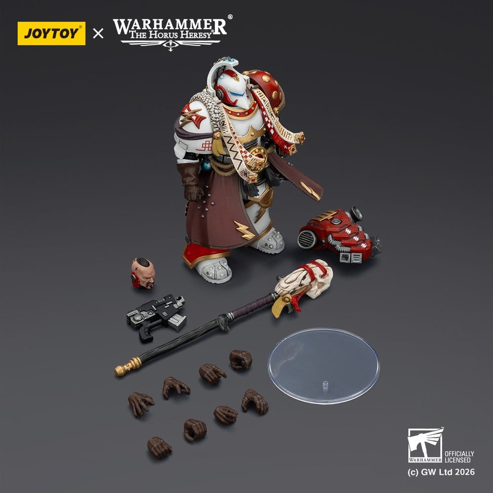Warhammer 40,000 Actionfigur White Scars Stormseer Consulwith Force Staff and Bolt Pistol 12 cm