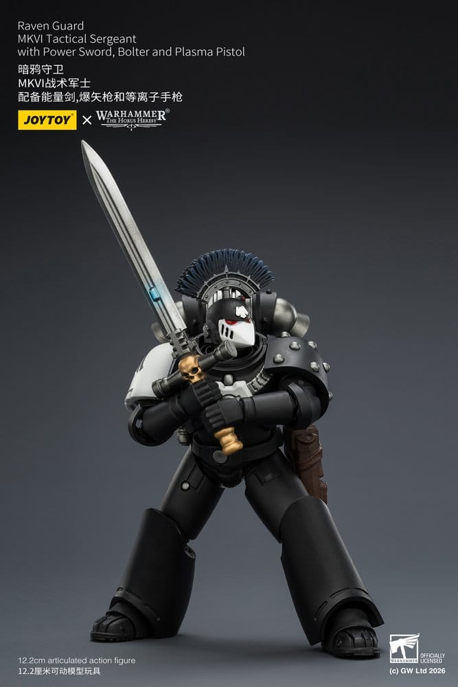 Warhammer 40,000 Actionfigur Raven Guard MkVI Tactical Sergeant 12 cm