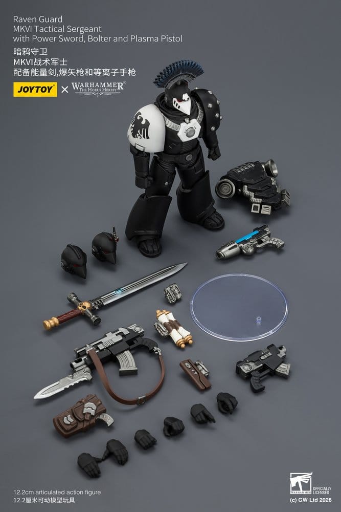 Warhammer 40,000 Actionfigur Raven Guard MkVI Tactical Sergeant 12 cm
