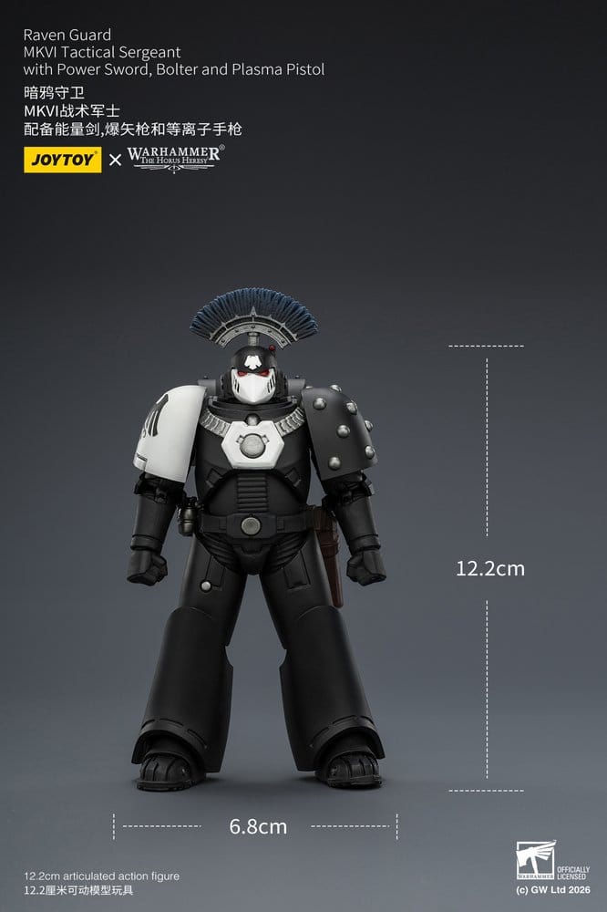 Warhammer 40,000 Actionfigur Raven Guard MkVI Tactical Sergeant 12 cm