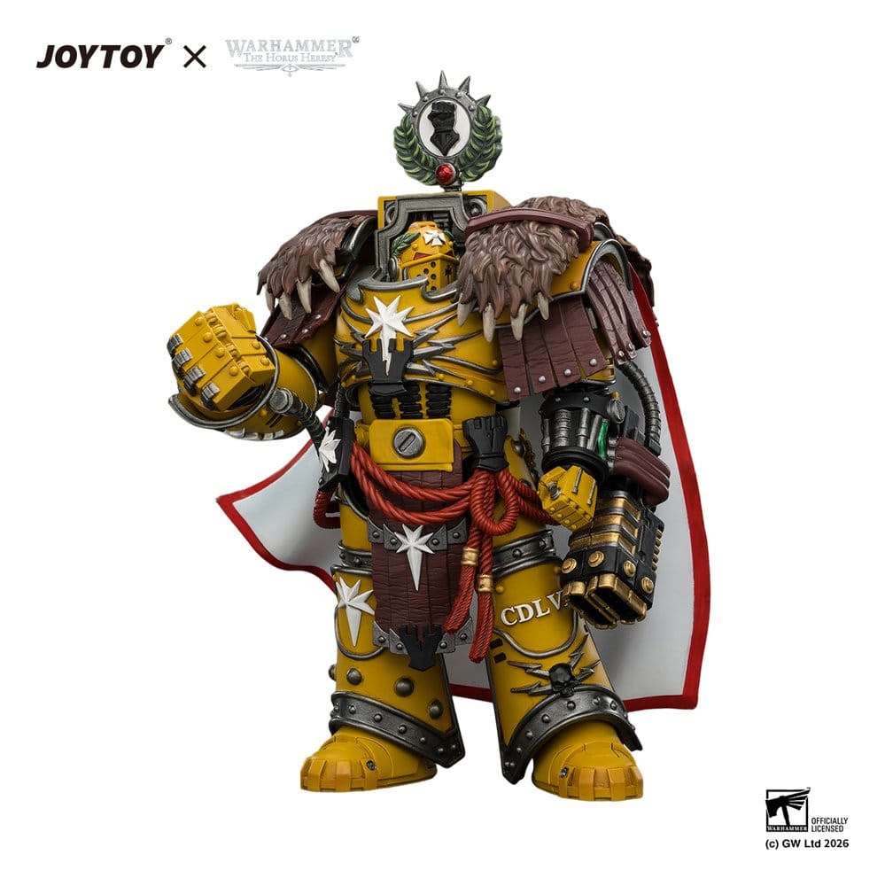 Warhammer Actionfigur Imperial Fists Lord Castellan Evander Garrius, The Tyrant of Cthonia 14 cm