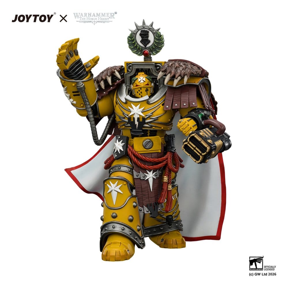 Warhammer Actionfigur Imperial Fists Lord Castellan Evander Garrius, The Tyrant of Cthonia 14 cm