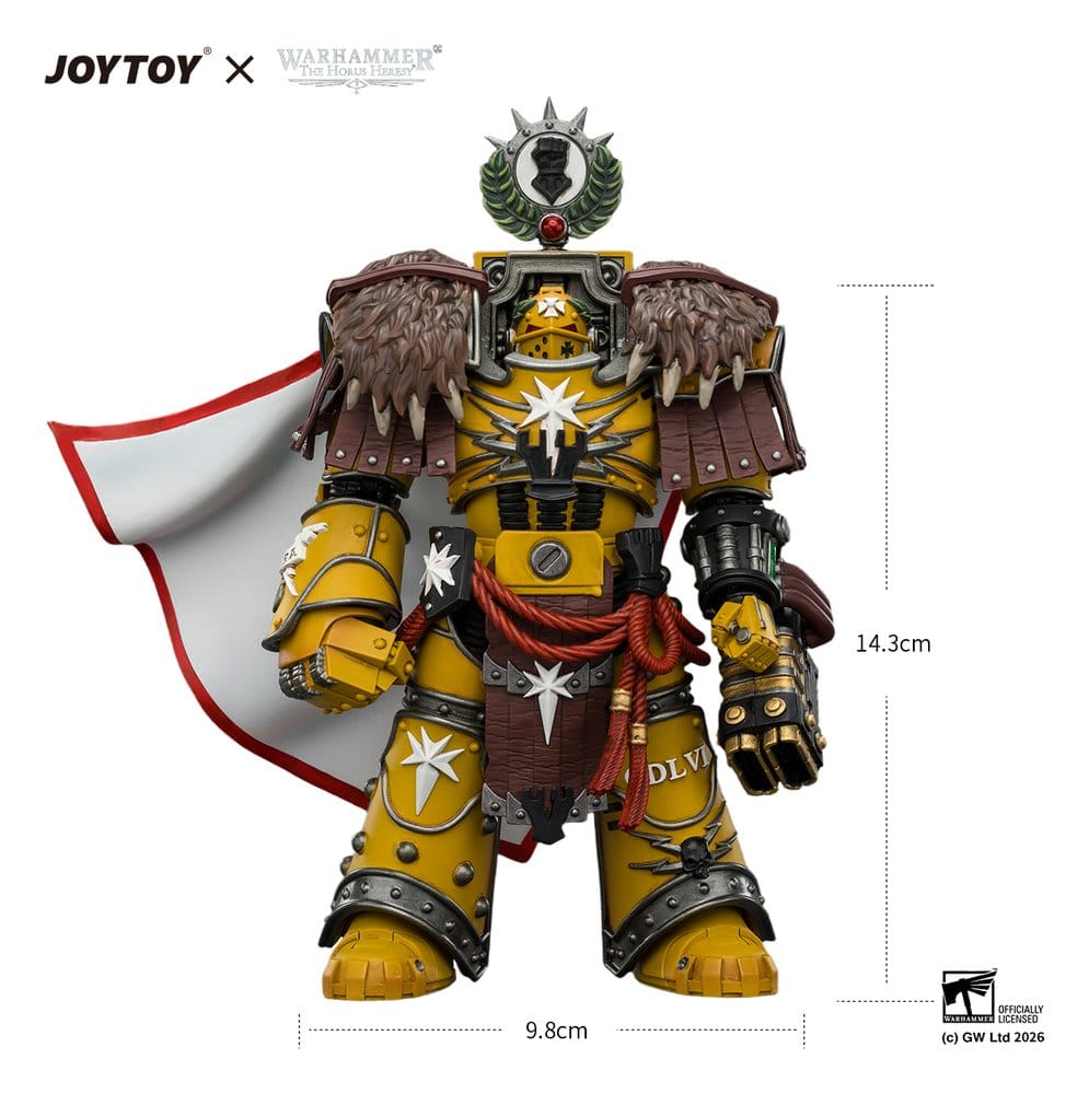 Warhammer Actionfigur Imperial Fists Lord Castellan Evander Garrius, The Tyrant of Cthonia 14 cm