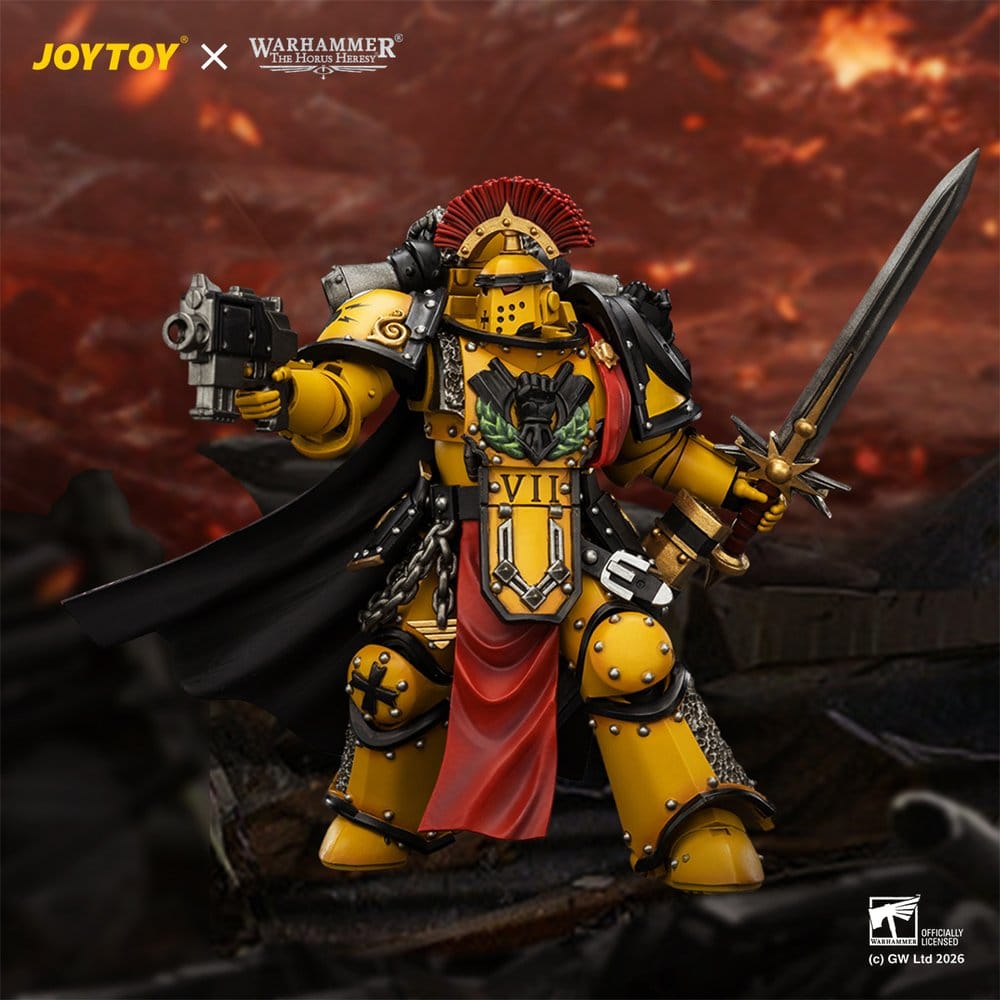 Warhammer Actionfigur Imperial Fists Legion Praetor in Mk III Armour 13 cm