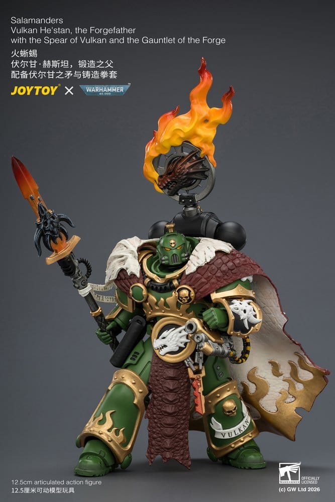 Warhammer Actionfigur Salamanders Vulkan He'stan, the Forgefather 13 cm