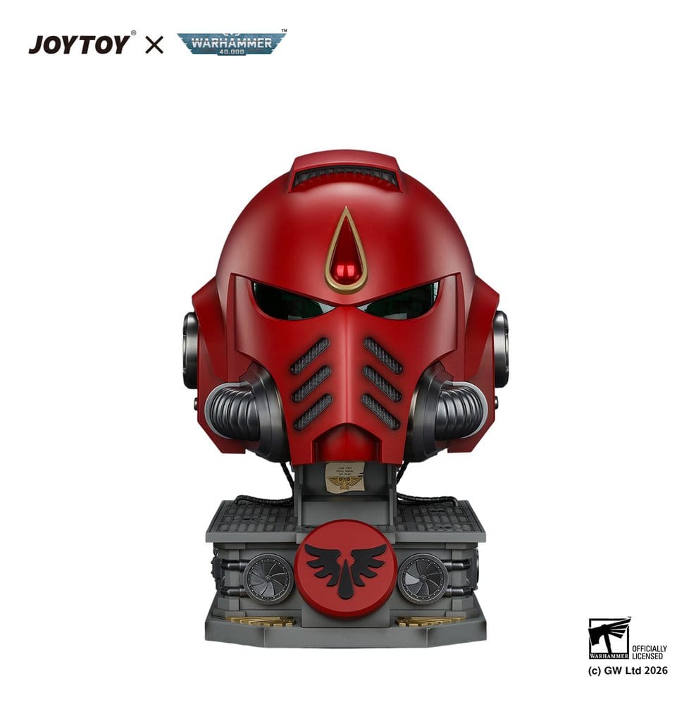 Warhammer Replik Blood Angels MkX Helm & Displayständer 44 cm