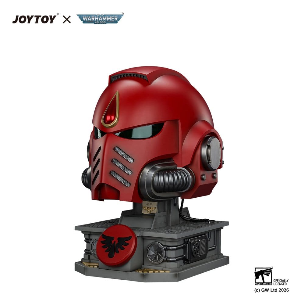 Warhammer Replik Blood Angels MkX Helm & Displayständer 44 cm