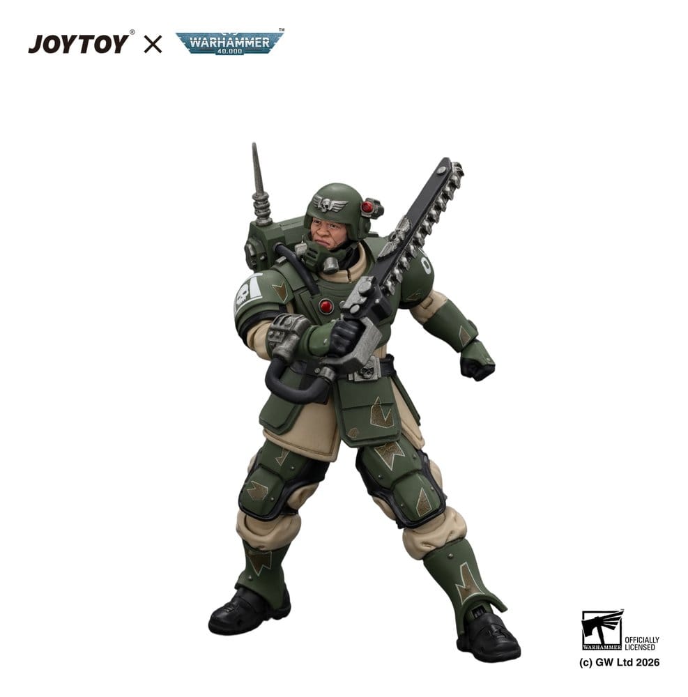 Warhammer Actionfigur Astra Militarum Kasrkin 1 with Chainsword and Plasma Pistol