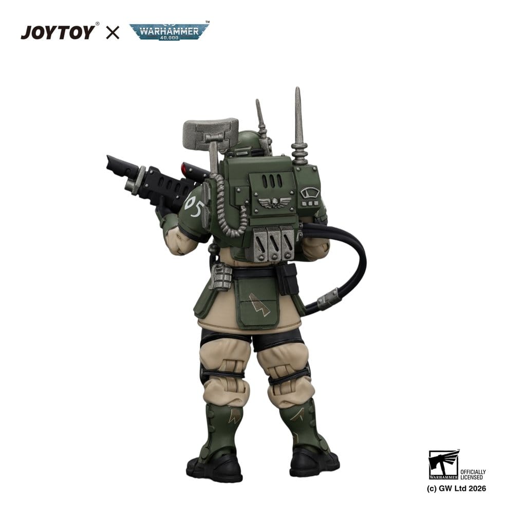 Warhammer Actionfigur Astra Militarum Kasrkin 3 with Hot-shot Lasgun and Vox-caster