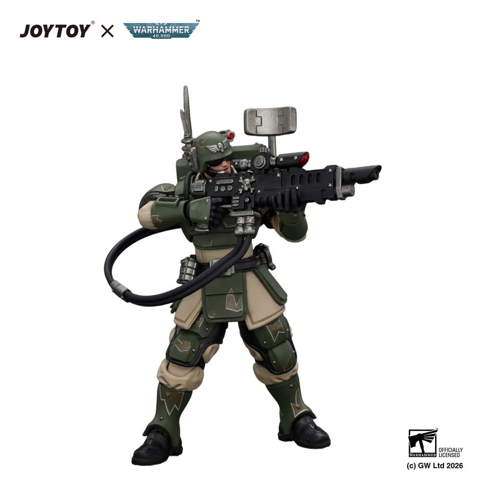 Warhammer Actionfigur Astra Militarum Kasrkin 3 with Hot-shot Lasgun and Vox-caster