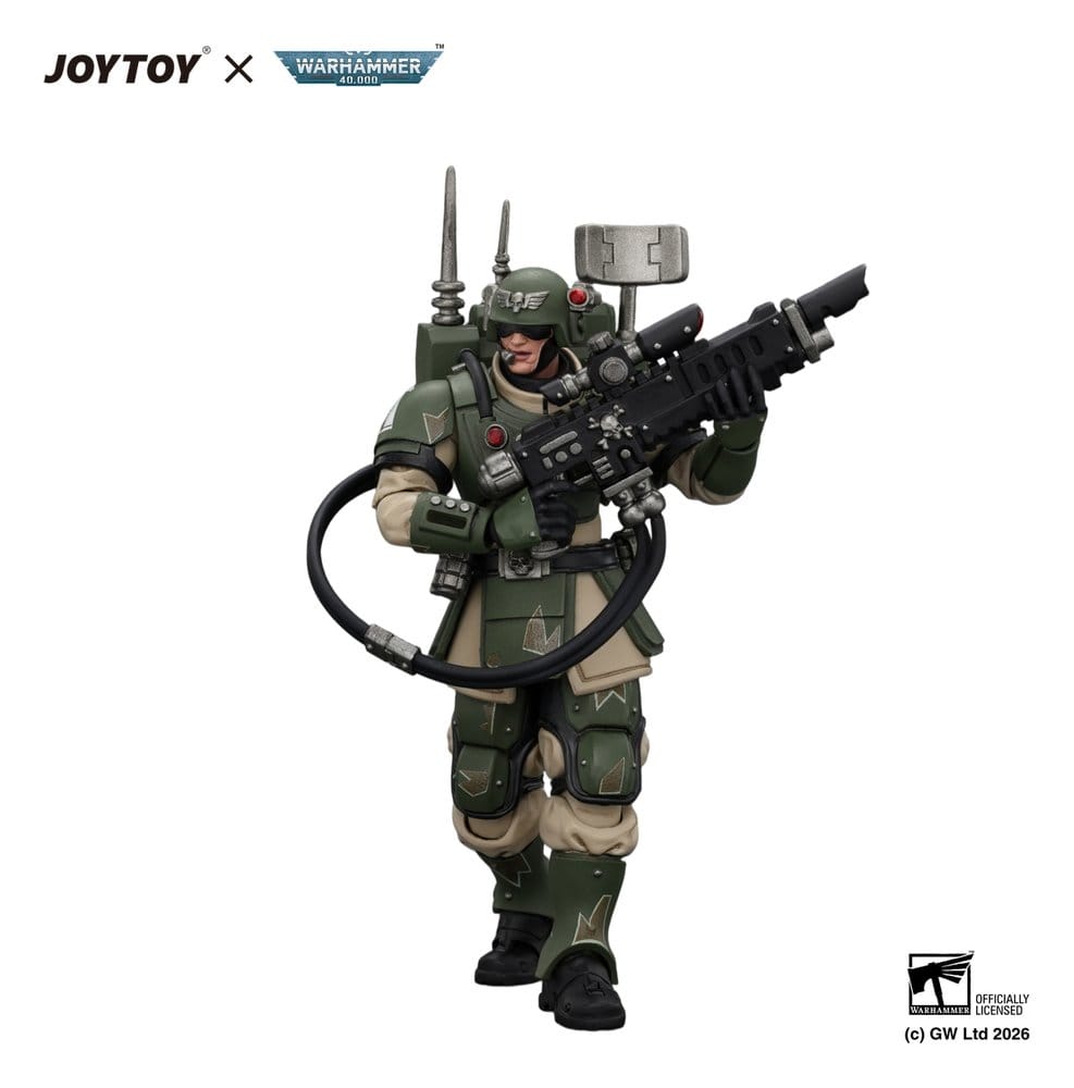 Warhammer Actionfigur Astra Militarum Kasrkin 3 with Hot-shot Lasgun and Vox-caster