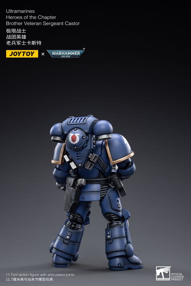 Warhammer 40k Actionfigur 1/18 Ultramarines Heroes of the Chapter Brother Veteran Sergeant Castor 12 cm