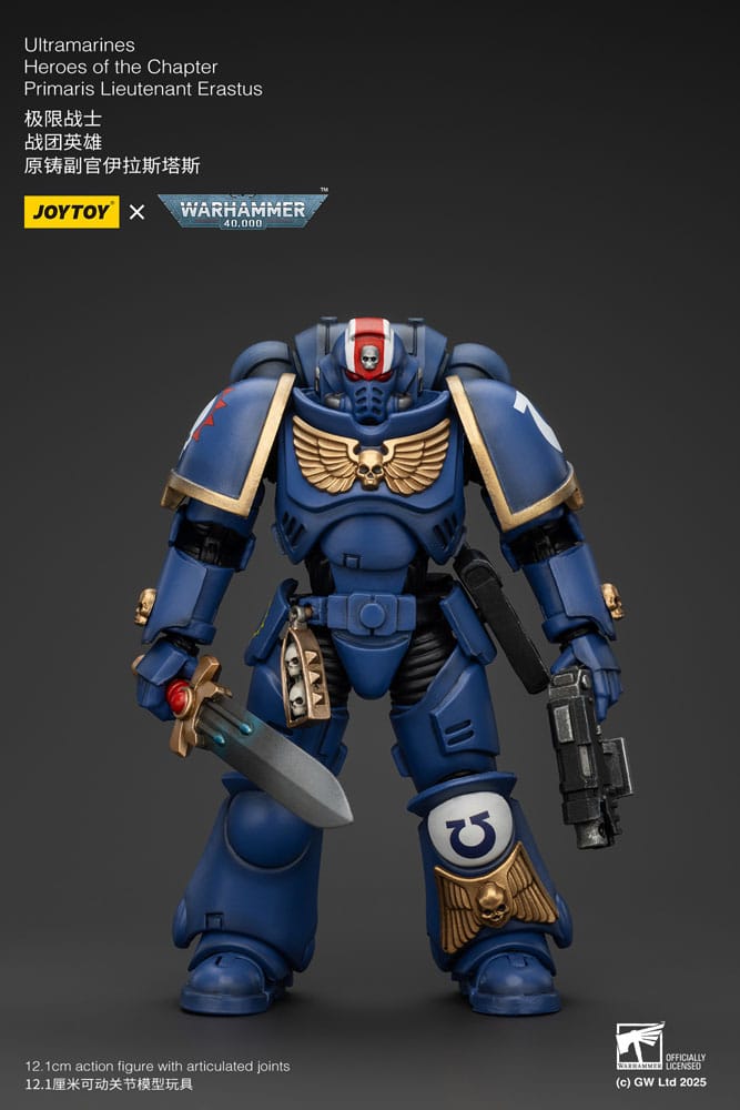 Warhammer 40k Actionfigur 1/18 Ultramarines Heroes of the Chapter Primaris Lieutenant Erastus 20 cm
